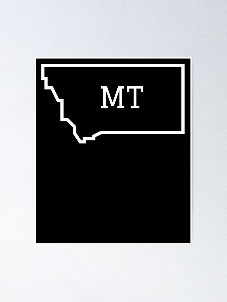 state-of-montana-mt-abbreviation-outline-poster-for-sale-by-hpabedi