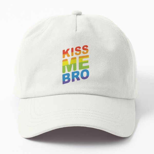 Fancy LGBTQ Rainbow Pride Kiss Me Bro Dad Hat