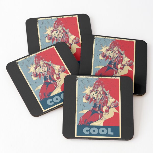 Item preview, Kaeya Genshin Impact Cool - Distressed Vintage Hope Style Colours designed and sold by GingerCatGifts.