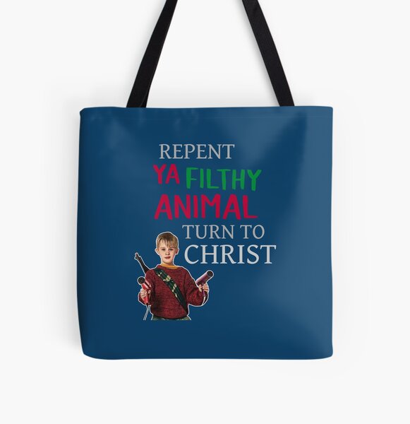 Vista previa del artículo con la obra «Solo en casa - Animal sucio - Navidad», diseñado y vendido por terahdesigns.