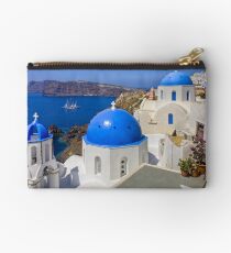 Oia, Santorini, and the Blue Domes Studio Pouch