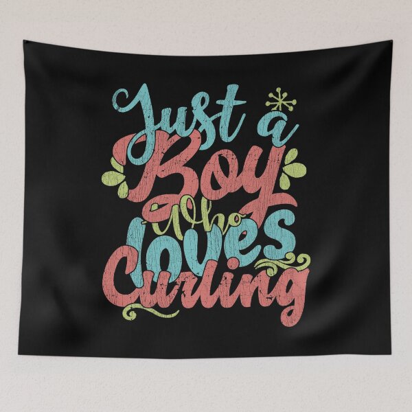 Item preview, Just A Boy Who Loves Curling Gift graphic designed and sold by theodoros20.