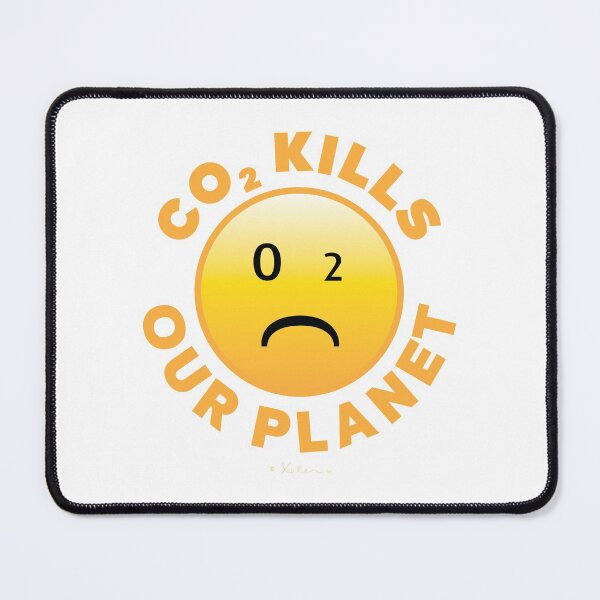 CO2 Kills our Planet - Smiley, Xelen.net Mouse Pad