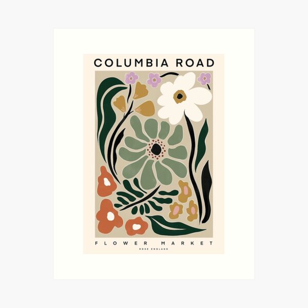 Flower Market Beautiful Columbia Road Poster Art Print