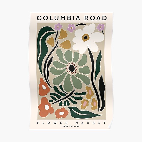 Marché aux fleurs Belle Columbia Road Poster Poster