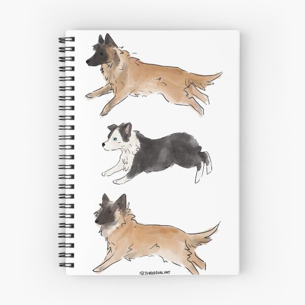 Item preview, Belgian Tervuren, Australian Shepherd Art (Sol, Miru, Eden) designed and sold by jindogirlart.