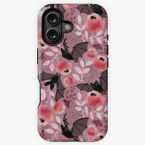 Item preview, Pastel bat floral pink designed and sold by adenaJ.