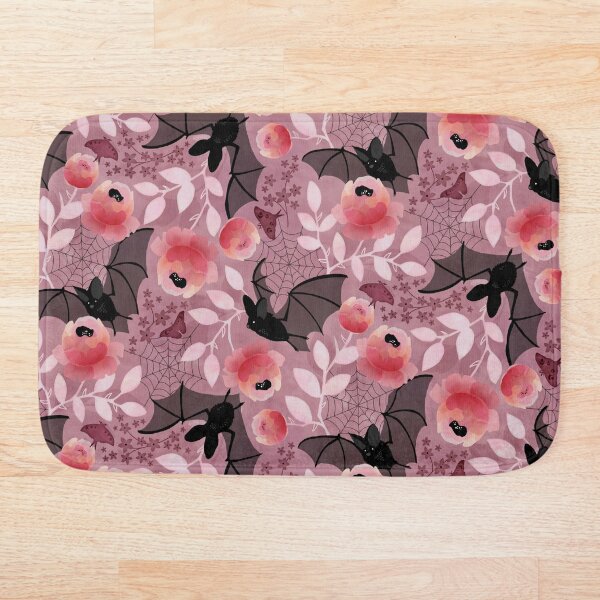 Aperçu de l'œuvre Chauve-souris pastel fleuri rose créée et vendue par adenaJ.