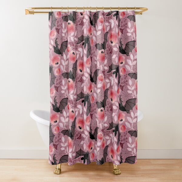 Item preview, Pastel bat floral pink designed and sold by adenaJ.