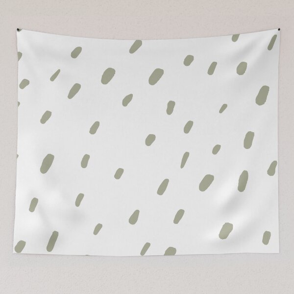 Aperçu de l'œuvre Green and White Simple Blot Spot Dot Pattern Coordinates w/ PPG 2022 Color of the Year Olive Sprig PPG1125-4 - Colour Trends - Hue - Shade créée et vendue par ColorOfTheYears.