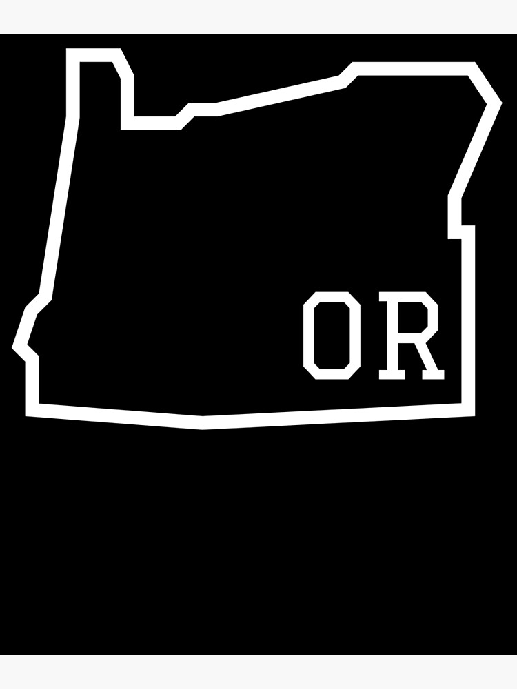 state-of-oregon-or-abbreviation-outline-poster-for-sale-by-hpabedi