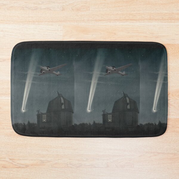 Item preview, Vintage Propeller Plane, Observatory, Comet, Meteorite And Starry Night Sky designed and sold by TrulyEpoque.