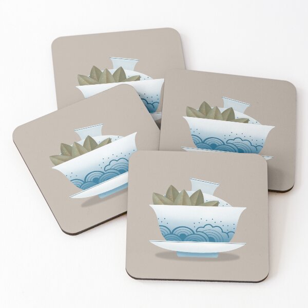 Item preview, Gaiwan with green tea leaves. A set for traditional Chinese tea drinking Pin Cha. designed and sold by NLobes.