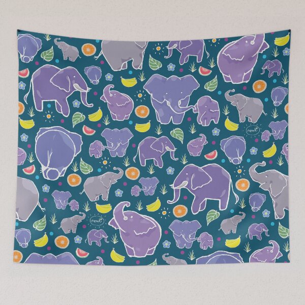 Item preview, Elephants and fruit designed and sold by Nemki.