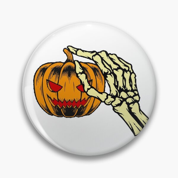 Item preview, a skeleton hand holding a pumpkin  designed and sold by zamzom.