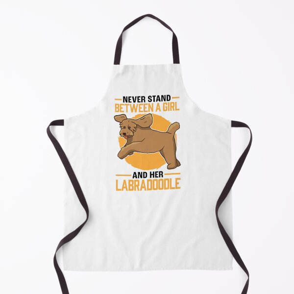 Item preview, Girl with Labradoodle Australia Goldendoodle designed and sold by madgrfx.