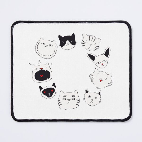 Item preview, cute cat doodles circle #3 designed and sold by All-Streets.