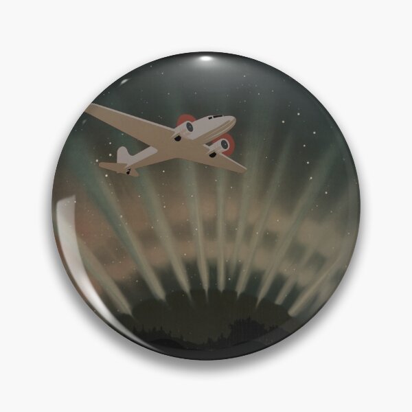 Item preview, Vintage Propeller Plane, Northern Lights  And Starry Night Sky, Great Gift For An Astronomer designed and sold by TrulyEpoque.