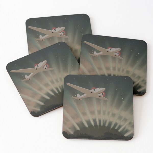 Item preview, Vintage Propeller Plane, Northern Lights  And Starry Night Sky, Great Gift For An Astronomer designed and sold by TrulyEpoque.