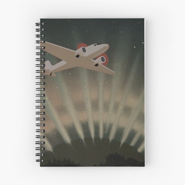 Item preview, Vintage Propeller Plane, Northern Lights  And Starry Night Sky, Great Gift For An Astronomer designed and sold by TrulyEpoque.