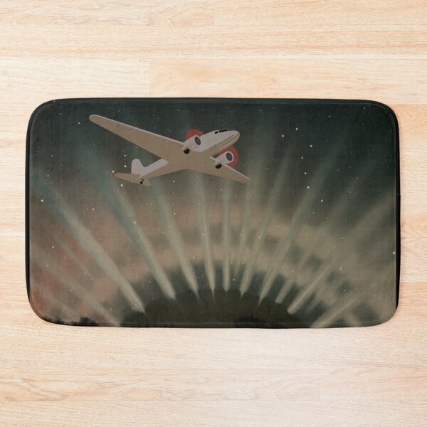 Item preview, Vintage Propeller Plane, Northern Lights  And Starry Night Sky, Great Gift For An Astronomer designed and sold by TrulyEpoque.