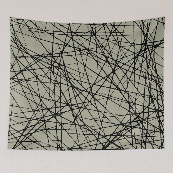 Item preview, Green and Black Abstract Criss Cross Line Pattern Coordinates w/ PPG 2022 Color of the Year Olive Sprig PPG1125-4 - Colour Trends - Hue - Shade designed and sold by ColorOfTheYears.