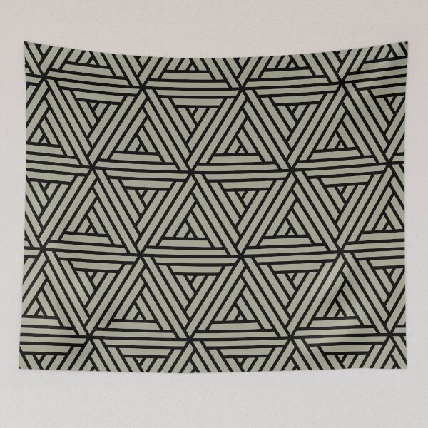 Item preview, Green and Black Geometric Shape Mosaic Pattern 2 Coordinates w/ PPG 2022 Color of the Year Olive Sprig PPG1125-4 - Colour Trends - Hue - Shade designed and sold by ColorOfTheYears.