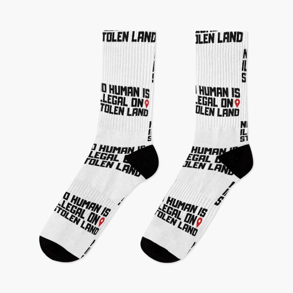 Item preview, No Human Is Illegal On Stolen Land designed and sold by Mikes22Store.