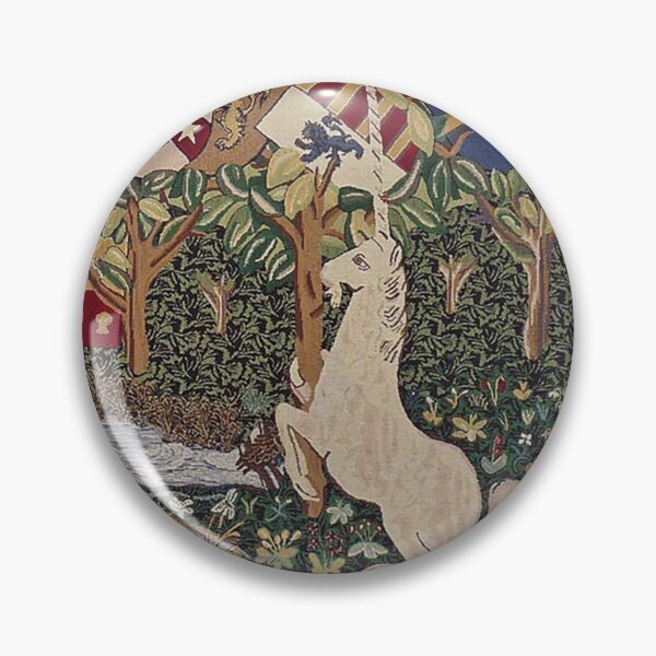 Item preview, Medieval Unicorn Midnight Floral Tapestry designed and sold by Epitome Girl.