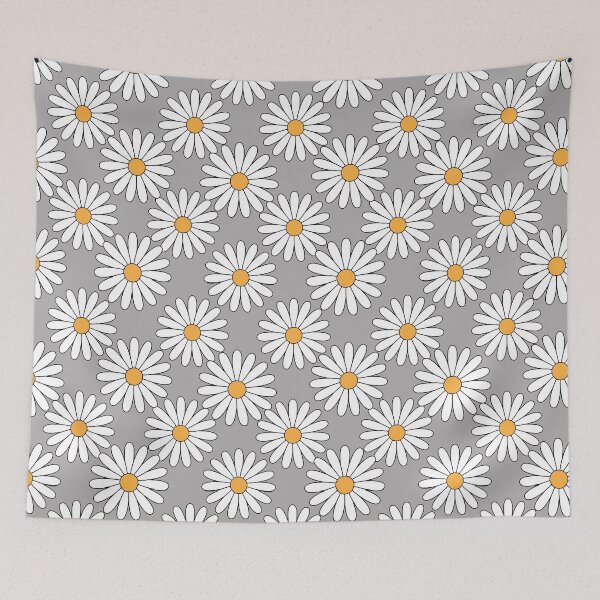 Item preview, White daisy floral pattern designed and sold by FashionN5.