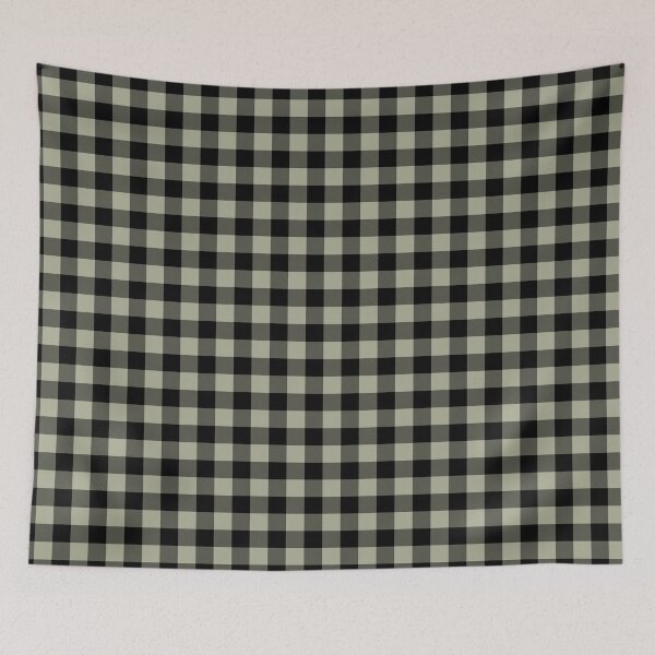 Item preview, Green and Black Buffalo Plaid Checkerboard Pattern Coordinates w/ PPG 2022 Color of the Year Olive Sprig PPG1125-4 - Colour Trends - Hue - Shade designed and sold by ColorOfTheYears.