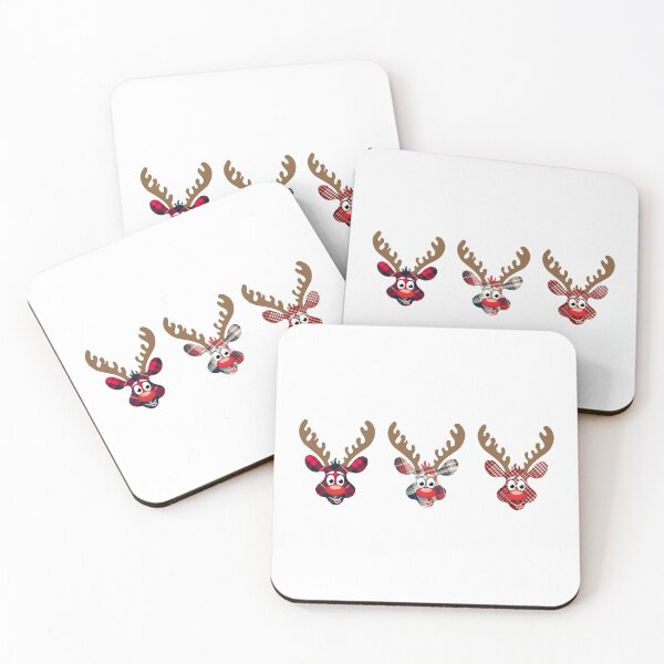 Item preview, Christmas Tartan Reindeer Smiling Rudolph designed and sold by 4U2NV-LDN.