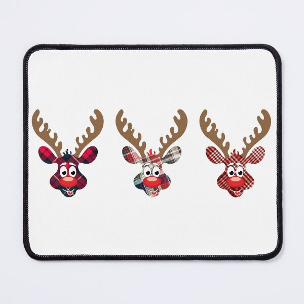 Item preview, Christmas Tartan Reindeer Smiling Rudolph designed and sold by 4U2NV-LDN.