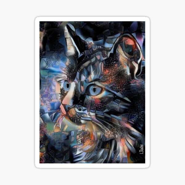 Item preview, Syla, cat, chat, cat, lea roche painting designed and sold by L. ROCHE.