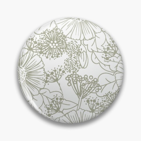 Artikelvorschau, Green and White Hand Drawn Floral Pattern Coordinates w/ PPG 2022 Color of the Year Olive Sprig PPG1125-4 - Colour Trends - Hue - Shade entworfen und verkauft von ColorOfTheYears.