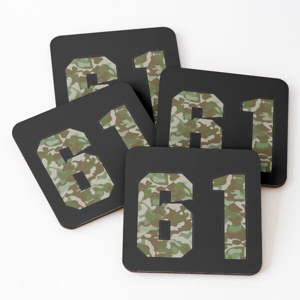 Item preview, Army Camo Number Sixty-one Veteran Lucky Number 61 designed and sold by Urosek.