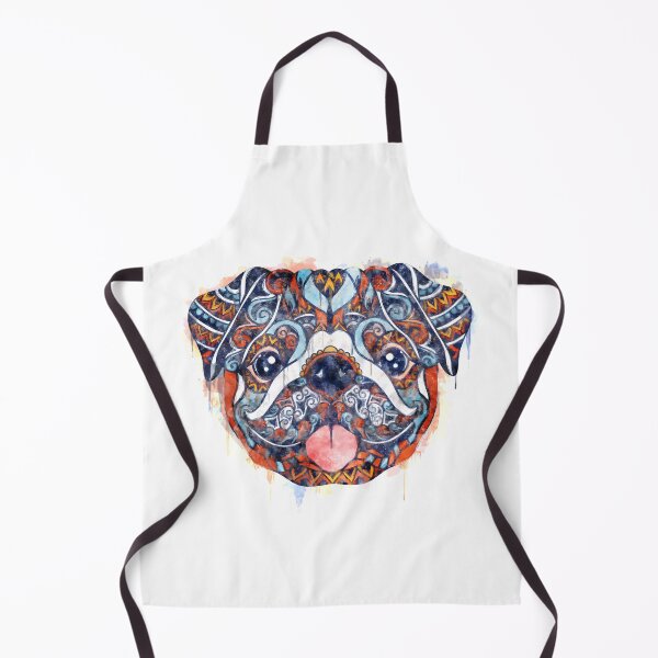 Item preview, Watercolor Pug Mandala, Pug Dog Smiling Painting, Pug Art, Pug Clipart, Pug Illustration designed and sold by RomanDigitalArt.