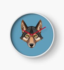 Wolf Portrait Clock