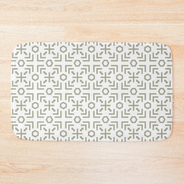 Item preview, Green and White Minimal Art Deco Abstract Pattern Coordinates w/ PPG 2022 Color of the Year Olive Sprig PPG1125-4 - Colour Trends - Hue - Shade designed and sold by ColorOfTheYears.