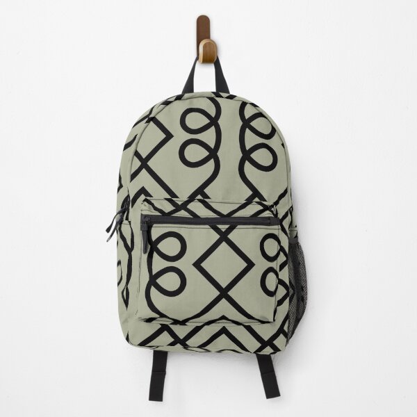 Item preview, Green and Black Minimal Diamond Loop Pattern Coordinates w/ PPG 2022 Color of the Year Olive Sprig PPG1125-4 - Colour Trends - Hue - Shade designed and sold by ColorOfTheYears.