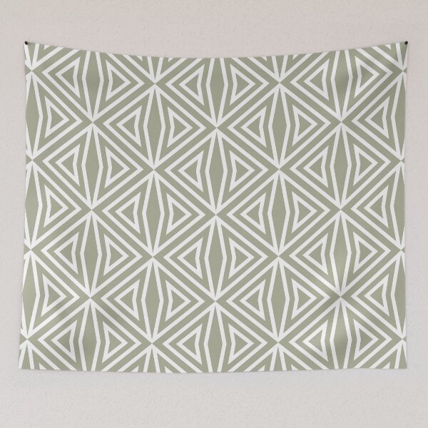 Item preview, Green and White Diamond Shape Tile Pattern 3 Coordinates w/ PPG 2022 Color of the Year Olive Sprig PPG1125-4 - Colour Trends - Hue - Shade designed and sold by ColorOfTheYears.