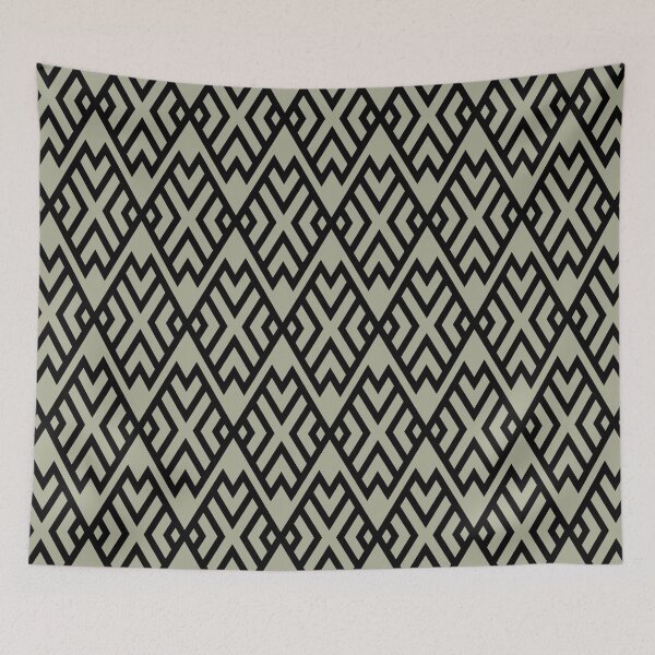 Aperçu de l'œuvre Green and White Diamond Shape Tile Pattern Coordinates w/ PPG 2022 Color of the Year Olive Sprig PPG1125-4 - Colour Trends - Hue - Shade créée et vendue par ColorOfTheYears.