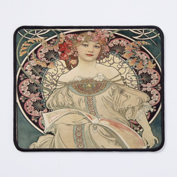 Item preview, F Champenois by Mucha 1898 - Vintage Mucha Art Reproduction designed and sold by molamode.