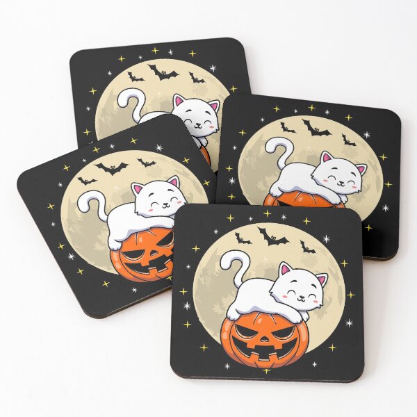 Item preview, Funny Cat Halloween, Cute cat laying on pumpkin, Halloween cat costume designed and sold by NiceSpot.