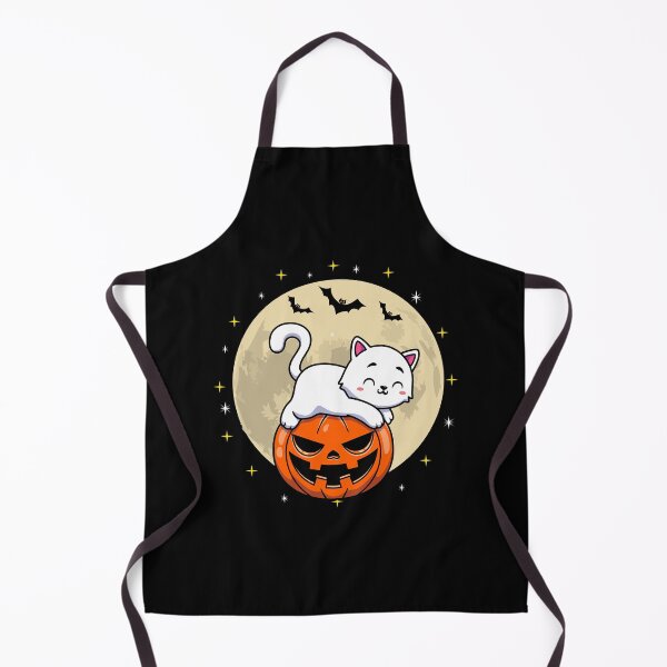 Item preview, Funny Cat Halloween, Cute cat laying on pumpkin, Halloween cat costume designed and sold by NiceSpot.