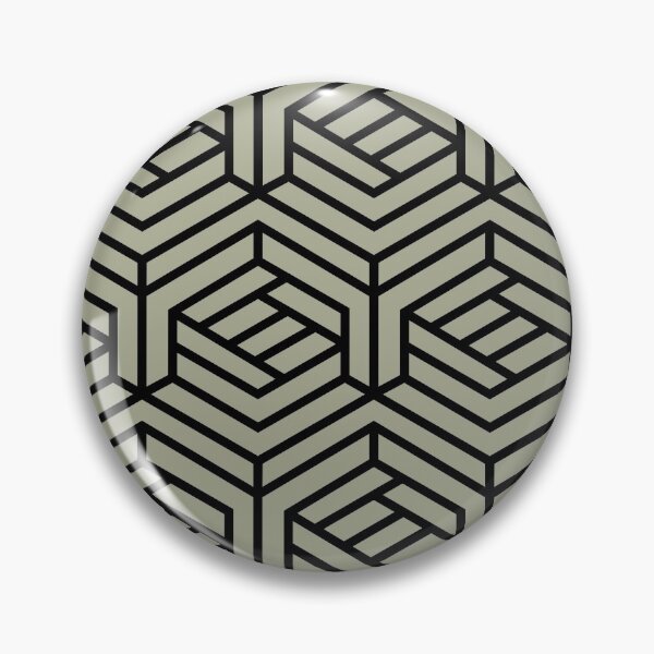 Item preview, Green and Black Modern Cube Shape Pattern Coordinates w/ PPG 2022 Color of the Year Olive Sprig PPG1125-4 - Colour Trends - Hue - Shade designed and sold by ColorOfTheYears.