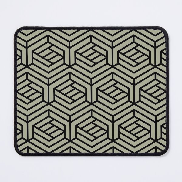 Item preview, Green and Black Modern Cube Shape Pattern Coordinates w/ PPG 2022 Color of the Year Olive Sprig PPG1125-4 - Colour Trends - Hue - Shade designed and sold by ColorOfTheYears.
