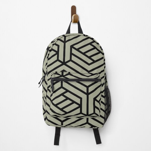Item preview, Green and Black Modern Cube Shape Pattern Coordinates w/ PPG 2022 Color of the Year Olive Sprig PPG1125-4 - Colour Trends - Hue - Shade designed and sold by ColorOfTheYears.