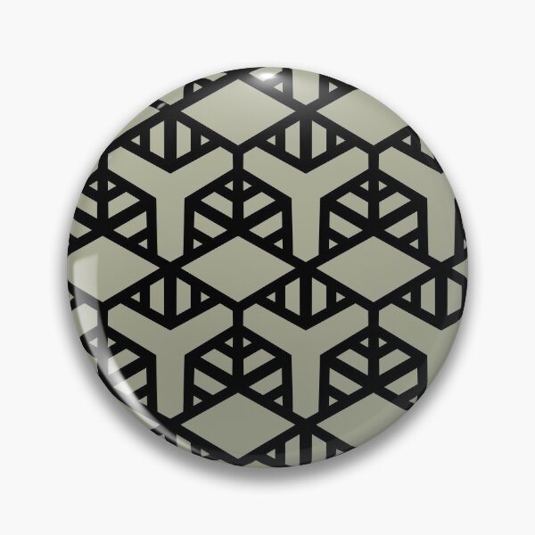 Artikelvorschau, Green and Black Modern Shape Tile Pattern 2 Coordinates w/ PPG 2022 Color of the Year Olive Sprig PPG1125-4 - Colour Trends - Hue - Shade entworfen und verkauft von ColorOfTheYears.