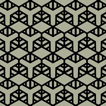 Imagen de la obra Green and Black Modern Shape Tile Pattern 2 Coordinates w/ PPG 2022 Color of the Year Olive Sprig PPG1125-4 - Colour Trends - Hue - Shade de ColorOfTheYears